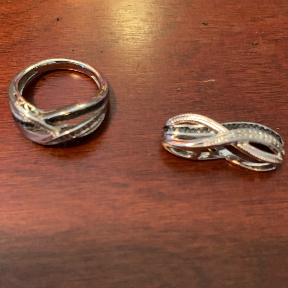 Sapphire ring and pendant